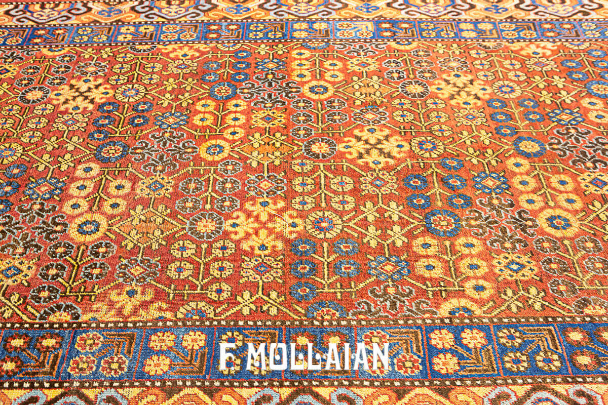 All-over Rust Color field Antique Khotan Rug n°:34459359